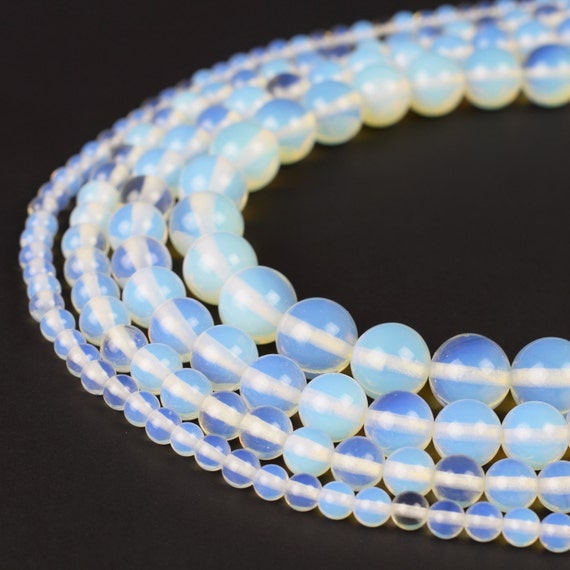 8mm Hole: 1mm 4mm 6mm Opalite Round Beads Strands