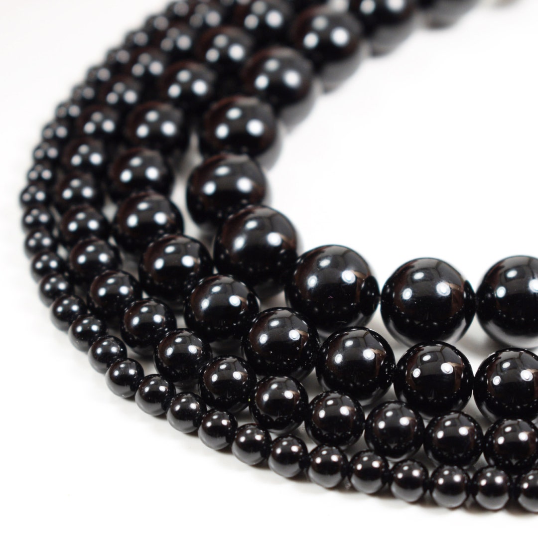 Natural Black Agate Onyx Square Beads – 12mm, Center-Drilled, 15" Strand, Loose Gemstone