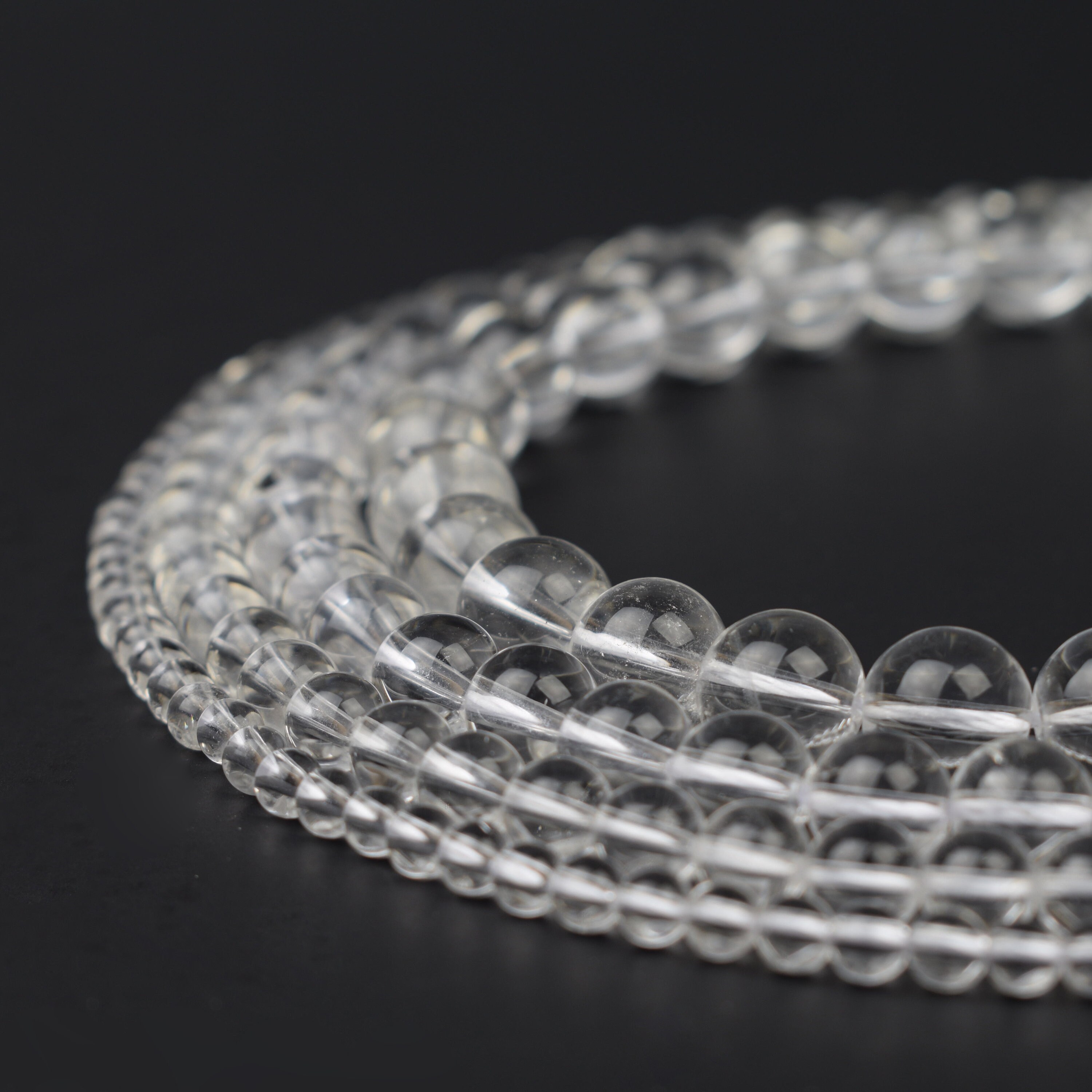 Natural Clear Quartz Beads 4mm 6mm 8mm 10mm 12mm Loose Etsy