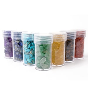 Natural Chakra 7 Chip Beads | 7 Color Crystal Set | 4~7mm Gemstone 600pcs For Jewelry Making | Irregular Loose Drilled DIY Craft Stone