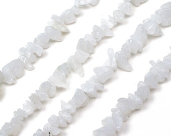 Perline di giada malese naturale da 5-8 mm, filo da 32 pollici, pietra preziosa di cristallo, minuscole per la creazione di gioielli, pepite irregolari.