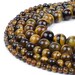 Natural Tiger Eye Beads 4mm 6mm 8mm 10mm 12mm Wholesale Round Gemstone 15.5' Full Strand mala stones
