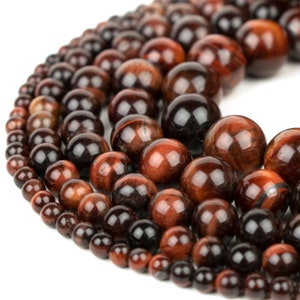 Red Tiger Eye Beads 4mm 6mm 8mm 10mm 12mm 14mm Wholesale Round Gemstone 15.5" Full Strand mala stones