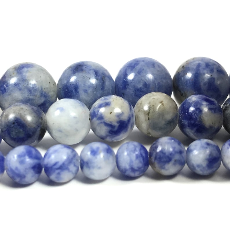 Natural Blue Spot Jasper Beads 15.5 Strand Genuine 4mm Etsy