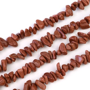 Goldstone Chip Beads Sandstone Approx 5-8mm 32&quot; Strand Tiny Crystal Gemstone For Jewelry Making Irregular Nugget