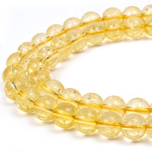 Citrine Beads, Full 15.5 Strand Natural Round Wholesale 4mm 6mm 7mm 8mm 10mm 12mm image 2