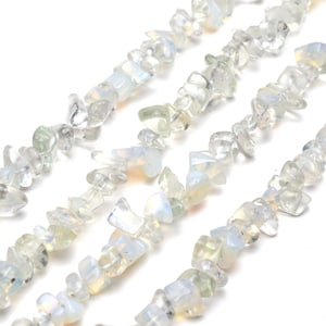 Opalite Chip Beads Approx 5-8mm 32" Strand Tiny Crystal Gemstone For Jewelry Making Irregular Nugget