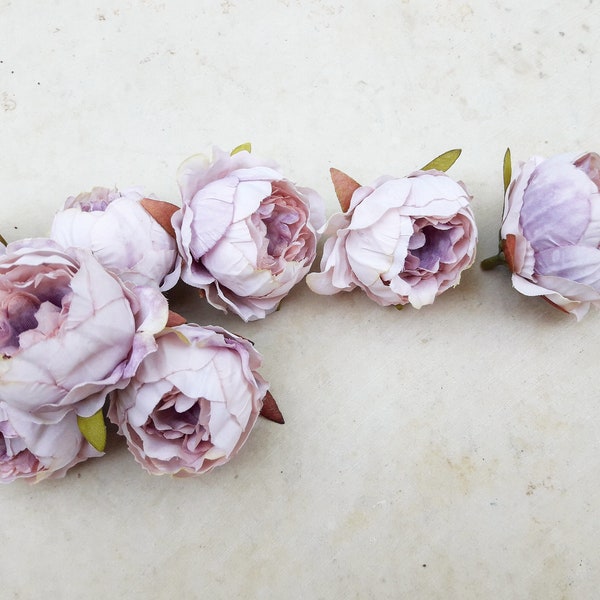 5 Heads 3.8-5 cms Antique Blush Peonies Wedding Artificial Flowers, Bridal Decor, Decoration Style s2 Peony Blush Light