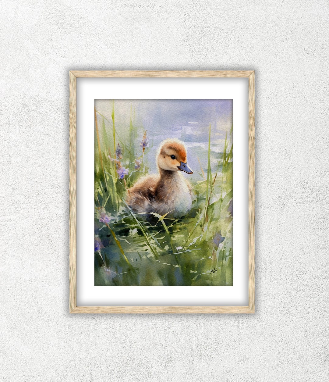 Duckling-2 Watercolor Printable - Wall Art Digital Download ...