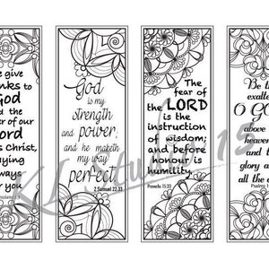 Bible Verse Coloring bookmarks#4, Instant Download