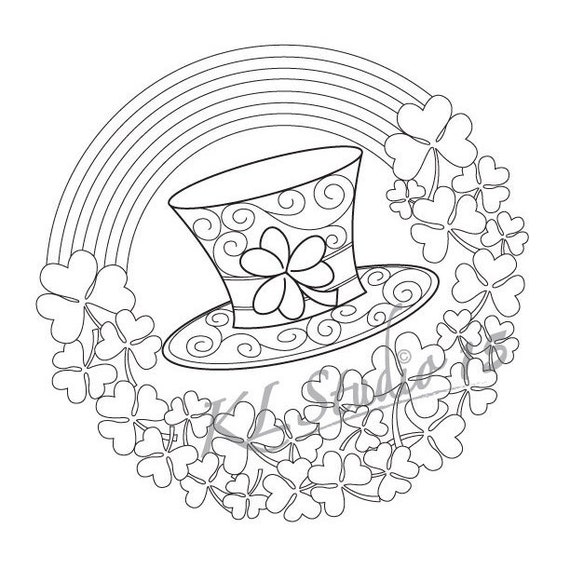 St.patrick's Day Coloring Page, St Patricks Day Clipart, Relax