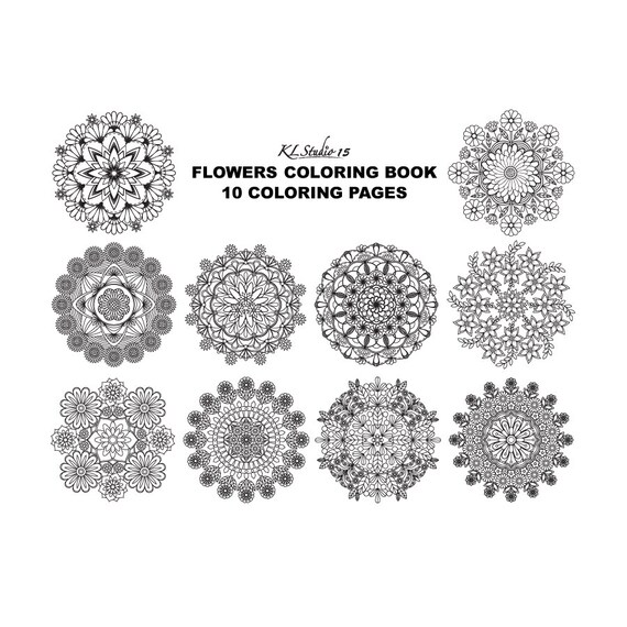 Flower and Mandala Creative Coloring Book - School Datebooks