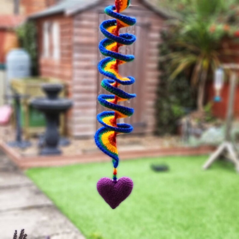 Crochet Wind Spinner Mobile for Garden Window Nursery. Etsy