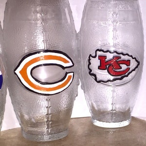 Handpainted football glasses