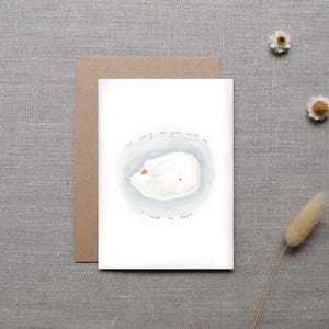Mientras me necesites, aquí estaré / Tarjeta de padres y patitos / Papel reciclado