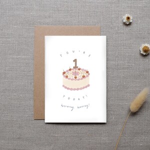 Vous êtes _ aujourd'hui ! carte d'âge | N'importe quelle carte d'anniversaire numérique | Papier recyclé | Premier anniversaire, 18, 21, 30 ans