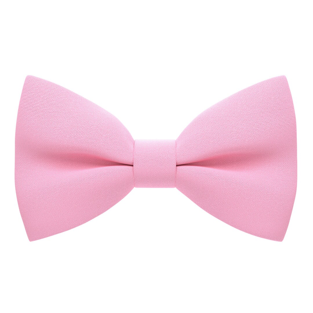 WOW Pink Bow Tie Classic Pre-tied Bow Tie Formal Solid Tuxedo - Etsy