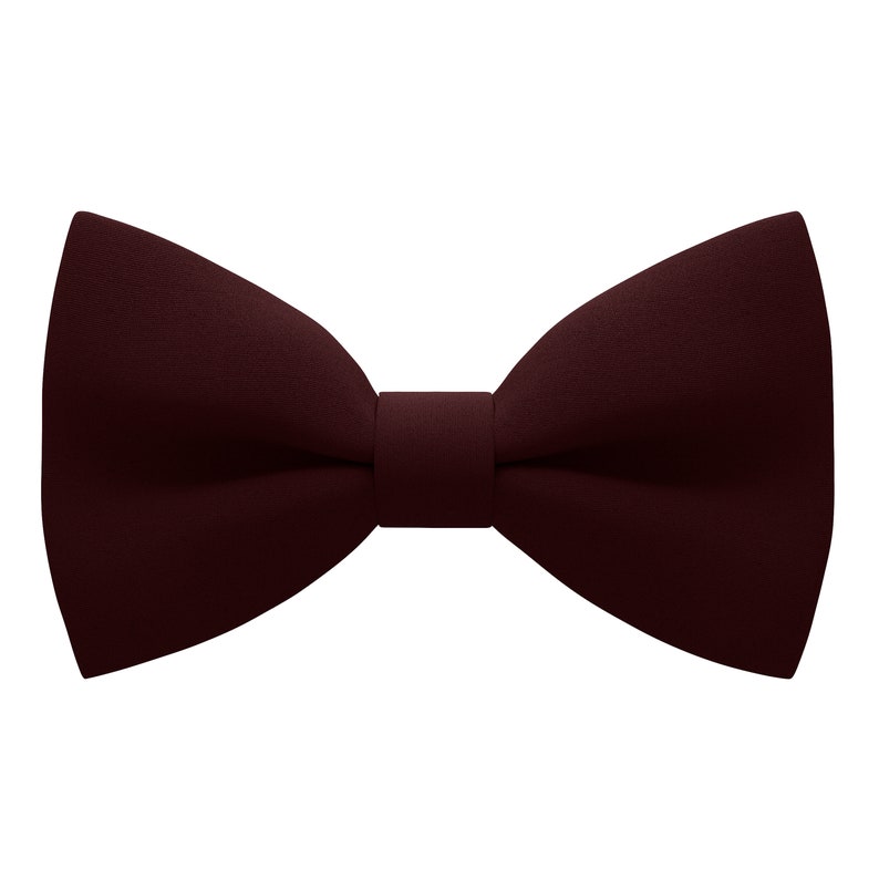 WOW Crape Burgundy Bow Tie Classic Pretied Bow Tie Formal Etsy