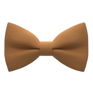 WOW! Caramel Bow Tie Classic Pre-Tied Bow Tie Formal Solid Tuxedo for Adults & Children