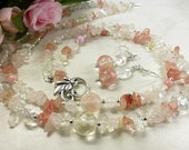 Double Row Gemstone Set in Quartz Mix