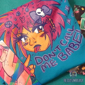 Don&#39;t Call Me Babe &quot;Classic Retro Anime Punk Inspired&quot; T-Shirt Gift for Otaku and Weeb