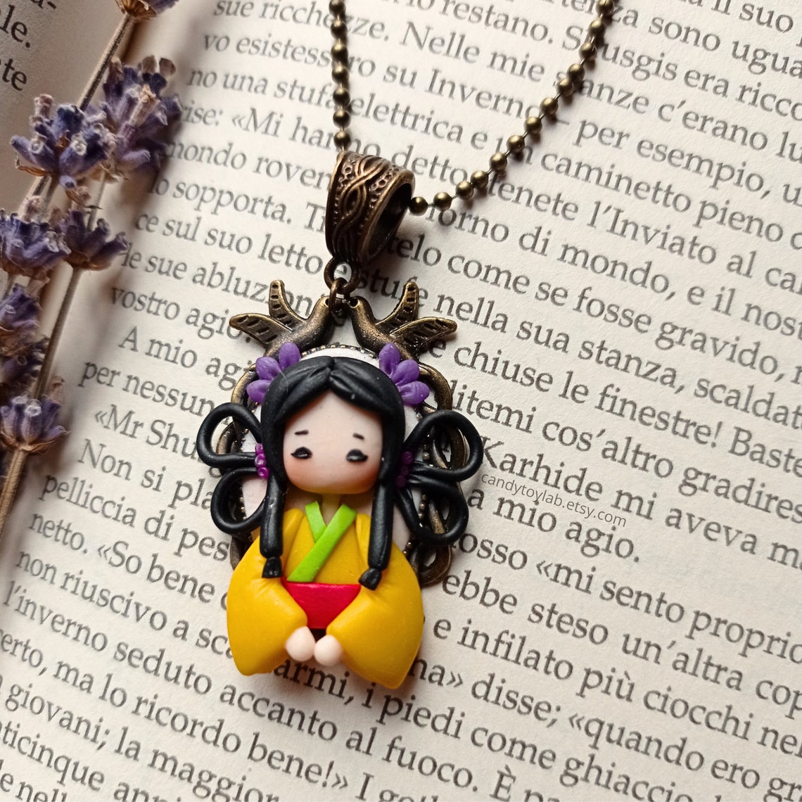 Chibi Doll Fimo Portrait; Oriental Princess; Polymer Clay; Polymer Clay ...