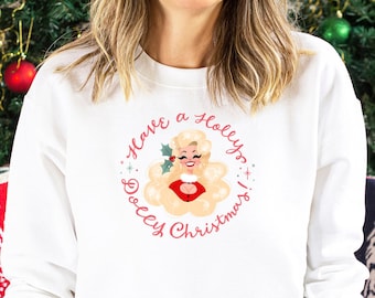 Dolly Holiday Sweatshirt • Christmas Sweater • Country Music • Unisex Organic Sweatshirt | SOL'S 03574