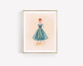 So Very Brave • Vintage-Inspired Princess Art • Fashion Illustration • Gallery Wall