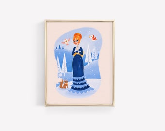 Jessica Claus • Santa Claus is Comin' to Town • Vintage Style • Fashion Illustration • DesignedByShea