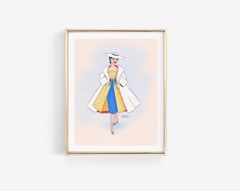 Fairest of Them All • Vintage-Inspired Princess Art • Fashion Illustration • Gallery Wall