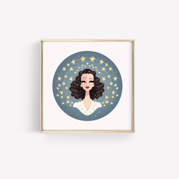 Hedy Lamarr • Mutter des WiFi • Ziegfeld Girl • Hollywood • Musical • Vintage • Kunst • Fan Art • Illustration • Print • DesignedByShea