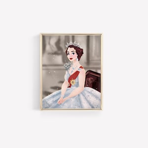 Queen Elizabeth II • Art • English Monarch • Royal Family • Illustration • Print • DesignedByShea