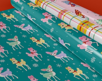 Holiday Collection – Wrapping Paper • Designed by Shea • Merry Kitchmas • Gift Wrap • Retro Style • Illustration