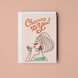 Salut à vous - Carte de voeux • Snail Mail • Vintage • Mode • Illustration • Conçu par Shea • Art • Rétro • Glamour