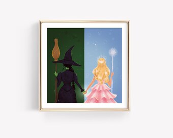 For Good – Affiche d'art • DesignedByShea • Fan art • Illustration • Art de Broadway • Comédie musicale • Sorcière