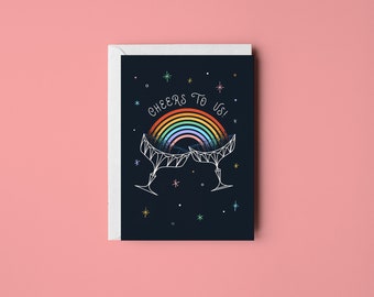 Pride Love – Greeting Card • Designed by Shea • Rainbow • Anniversary • Love • Valentine's Card