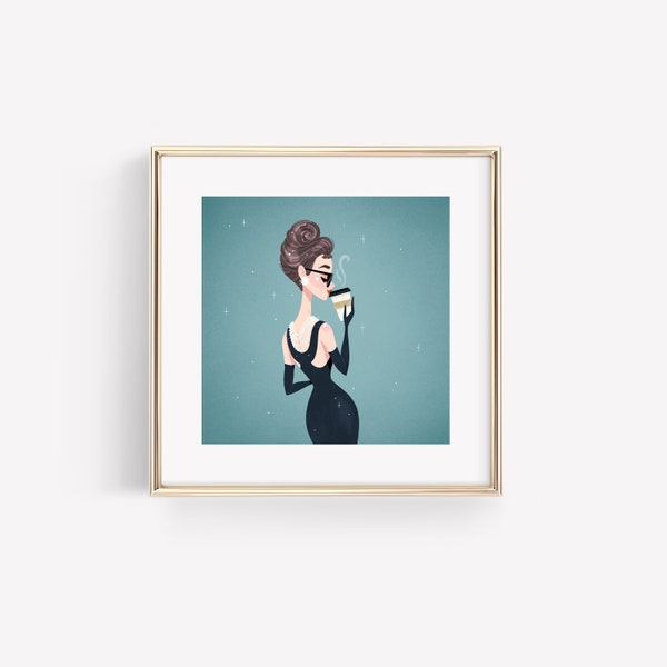 Breakfast At Tiffany's • Audrey Hepburn • Holly Golightly • Vintage • Art • Fan Art • Illustration • Print • DesignedByShea