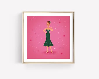 Marty – Art Poster • Designed by Shea • Broadway Art • Grease • Pink Ladies