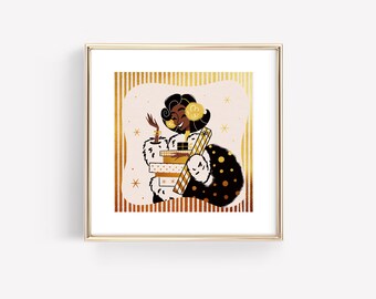 Holiday Shopping • Art Poster • Christmas Decor • Holiday Decor • Illustration • DesignedByShea