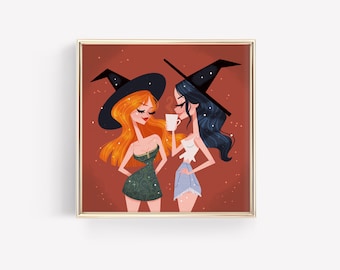 Magia práctica • Sally Owens • Gillian Owens • Arte de Halloween • Ideas espeluznantes • Vintage • Arte • Arte de fans • Ilustración • Impresión • DesignedByShea