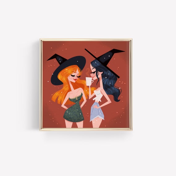 Practical Magic • Sally Owens • Gillian Owens • Halloween Art • Spooky Dea • Vintage • Art • Fan Art • Illustration • Print • DesignedByShea