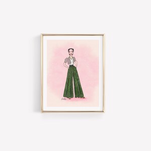 Fighter • Vintage-Inspired Princess Art • Fashion Illustration • Gallery Wall
