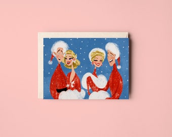 I&#39;m Dreaming of a White Christmas – Greeting Card • Musical • Broadway • Art • Fan Art • Illustration • Print • DesignedByShea
