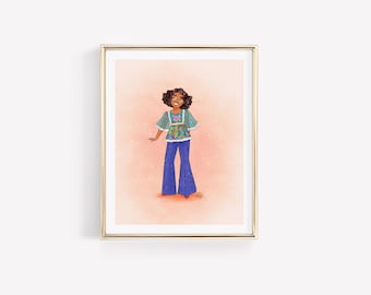 Colombian Princess • Vintage-Inspired Princess Art • Fashion Illustration • Gallery Wall