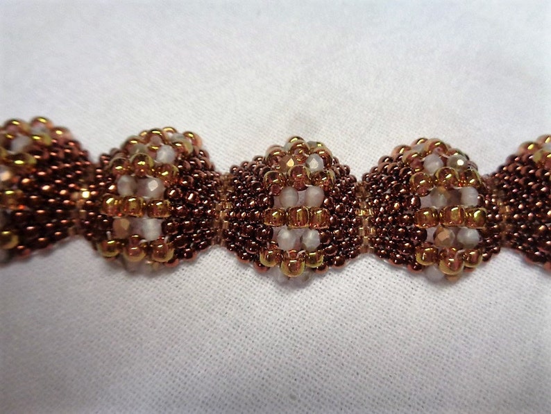 Peyote Bracelet, Woven Beaded Bracelet, Flat Peyote Cellini Beaded Bracelet image 2