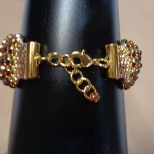 Peyote Bracelet, Woven Beaded Bracelet, Flat Peyote Cellini Beaded Bracelet image 3