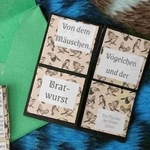 TÉLÉCHARGER Modèle et instructions pour la carte sans fin "De la petite souris, du petit oiseau et de la saucisse" - Les contes de Grimm