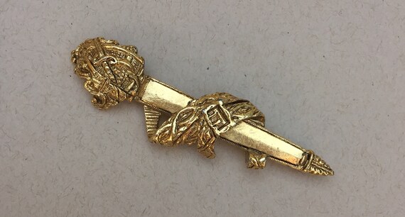 Vintage Medieval Style Sword Brooch, 1960’s Sword