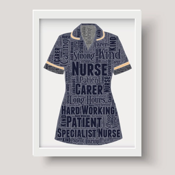 Personalised Specialist Nurse, Tunic Word Art, Mental Health, District Nursing, Specialist Nurse, NHS, Keyworker, Mothers DayGift, Birthday