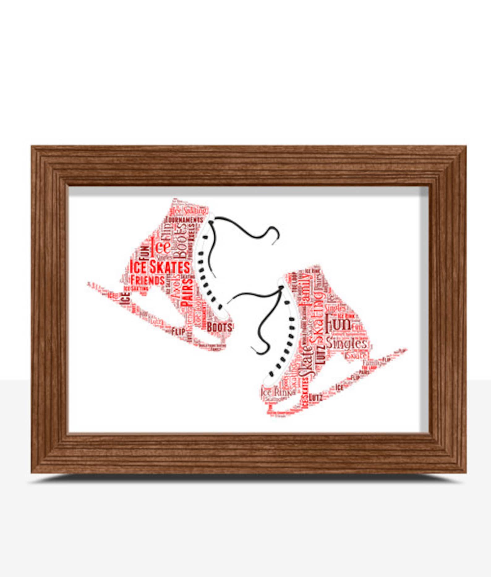 Personalised Ice Skating Word Art Cloud. Custom Ice Skater Etsy UK